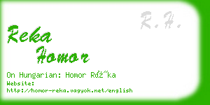 reka homor business card